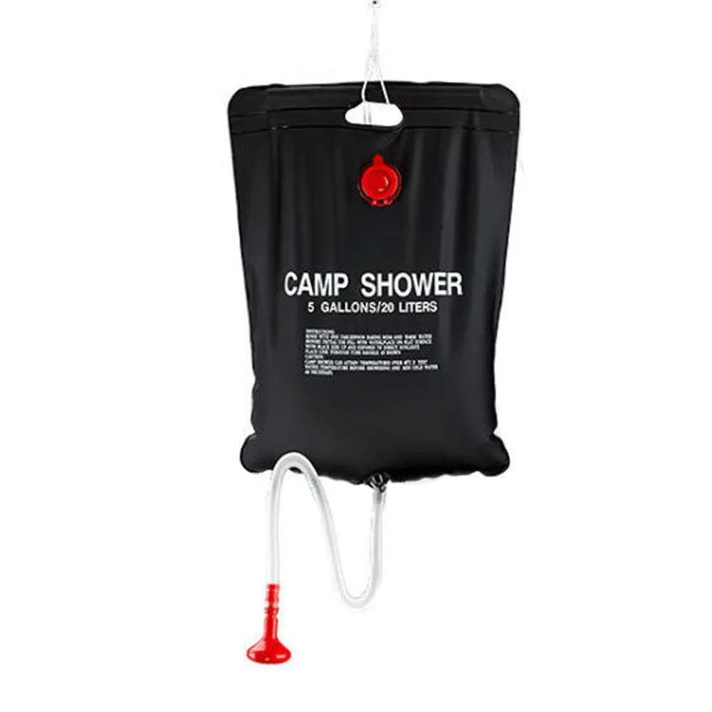 20L Craig Camp Shower Bag | Solar Heated Water Pipe | Portable Outdoor Shower