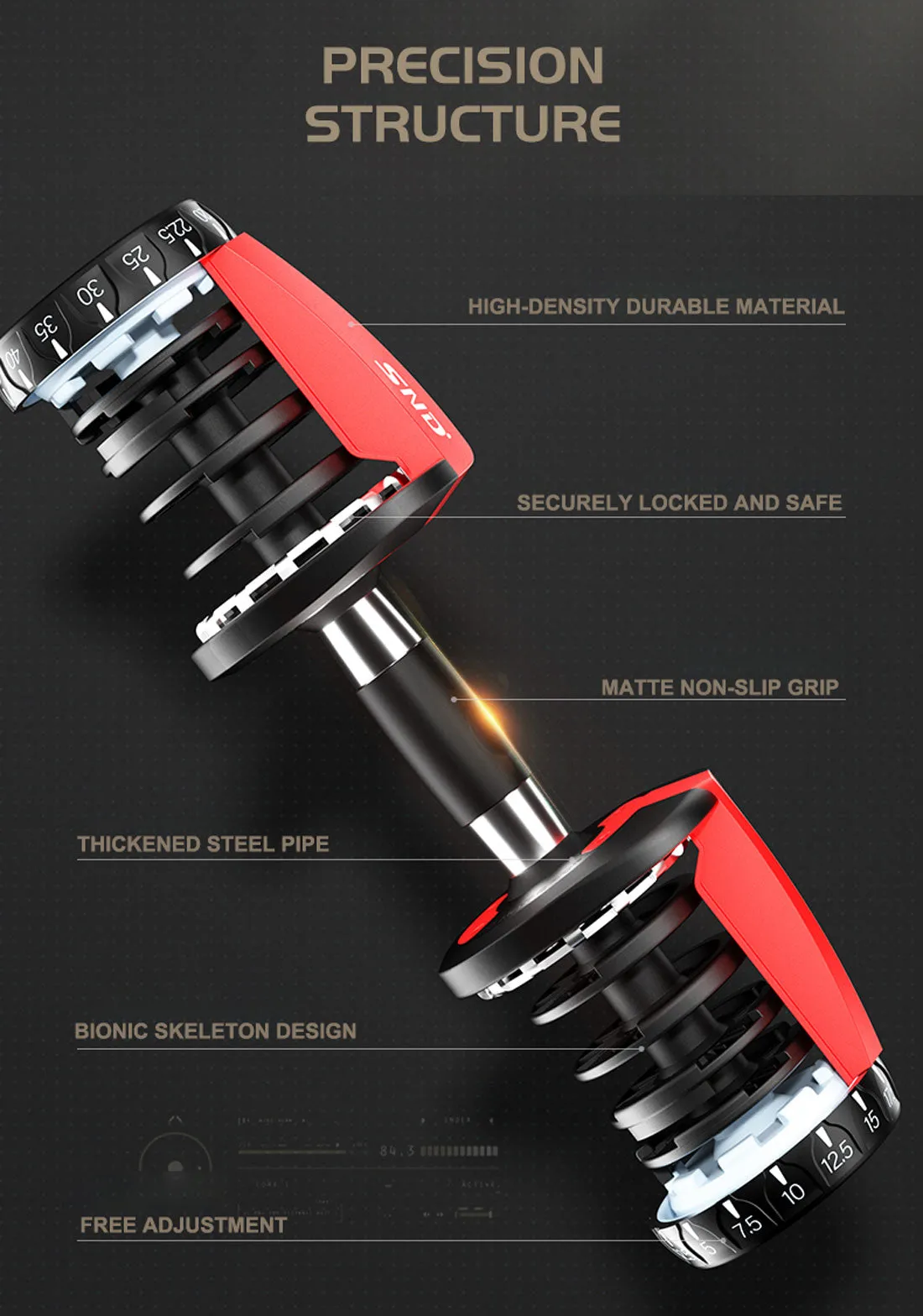 2x 24kg Adjustable Dumbbell Dumbbells Set Weight Plates Home Gym Fitness Exercise Equipment