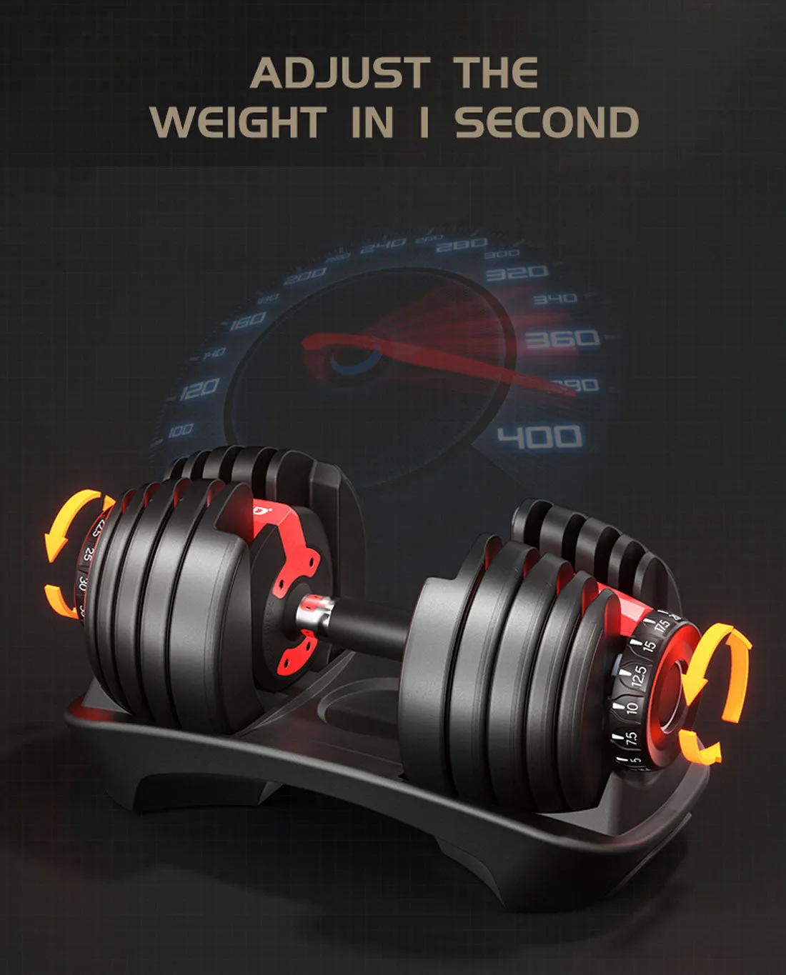 2x 24kg Adjustable Dumbbell Dumbbells Set Weight Plates Home Gym Fitness Exercise Equipment