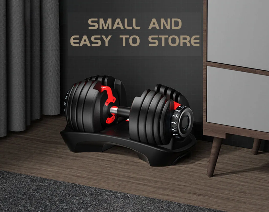 2x 24kg Adjustable Dumbbell Dumbbells Set Weight Plates Home Gym Fitness Exercise Equipment