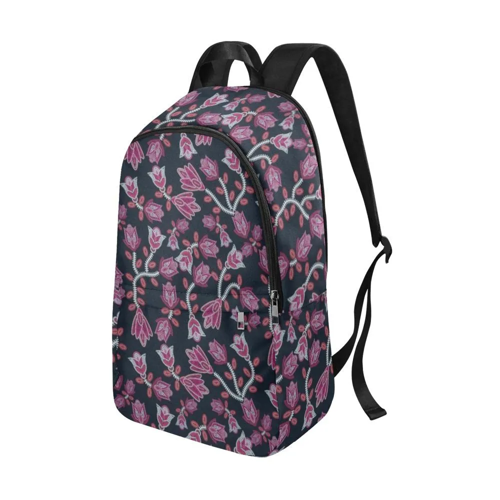 Beaded Pink Fabric Backpack for Adult