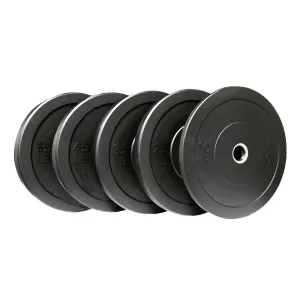 Black 2'' Olympic Low Bounce Black Bumper Plates