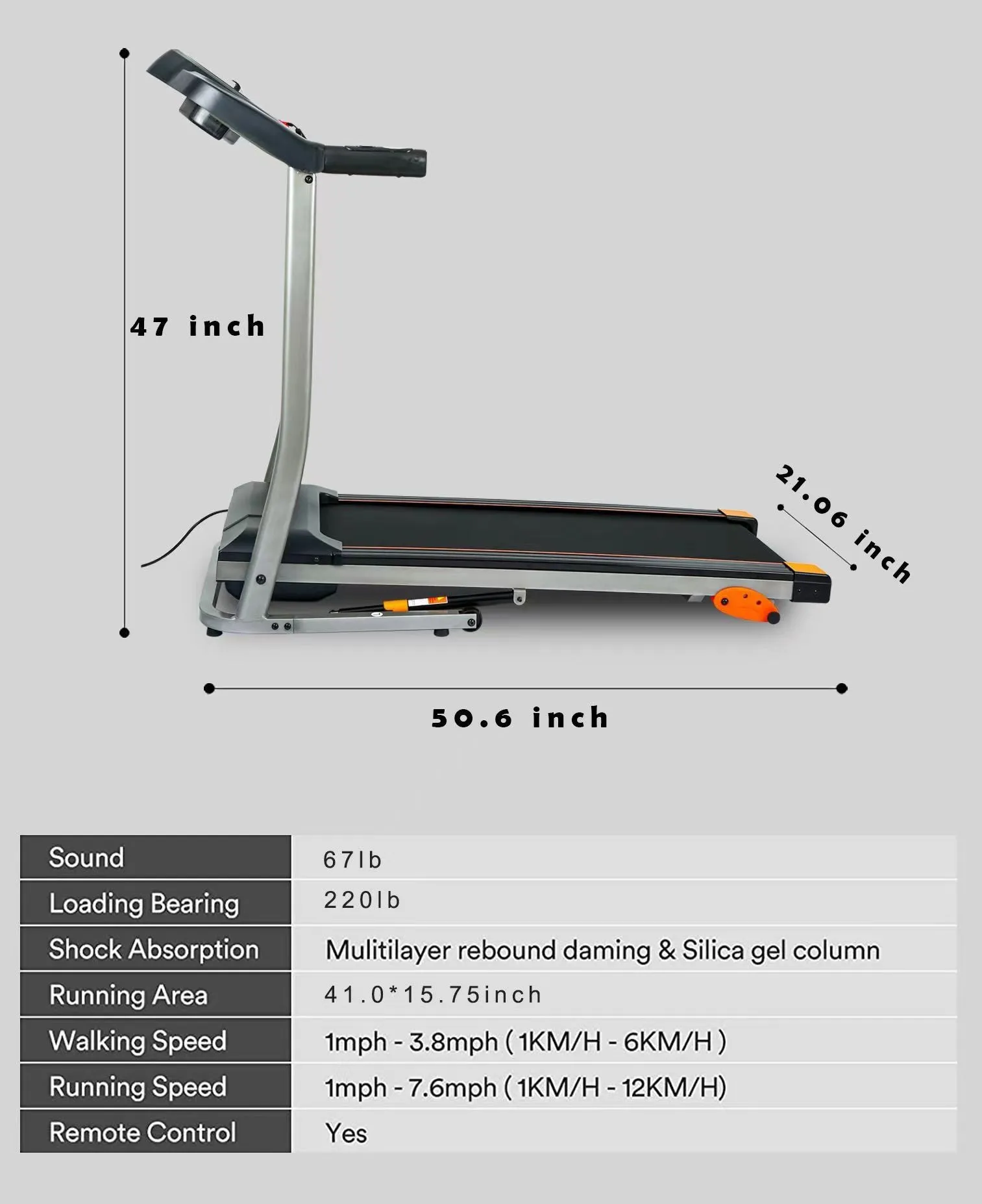 Folding Treadmill 2.5Hp 12Km / H, Foldable Home Fitness Equipment With Lcd For Walking & Running, Cardio Exercise Machine, 4 Incline Levels, 12 Preset Or Adjustable Programs, Bluetooth Connectivity, Bla
