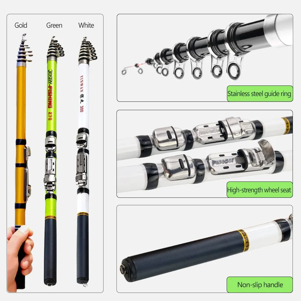 JOSBY Telescopic Rock Fishing Spinning Rod