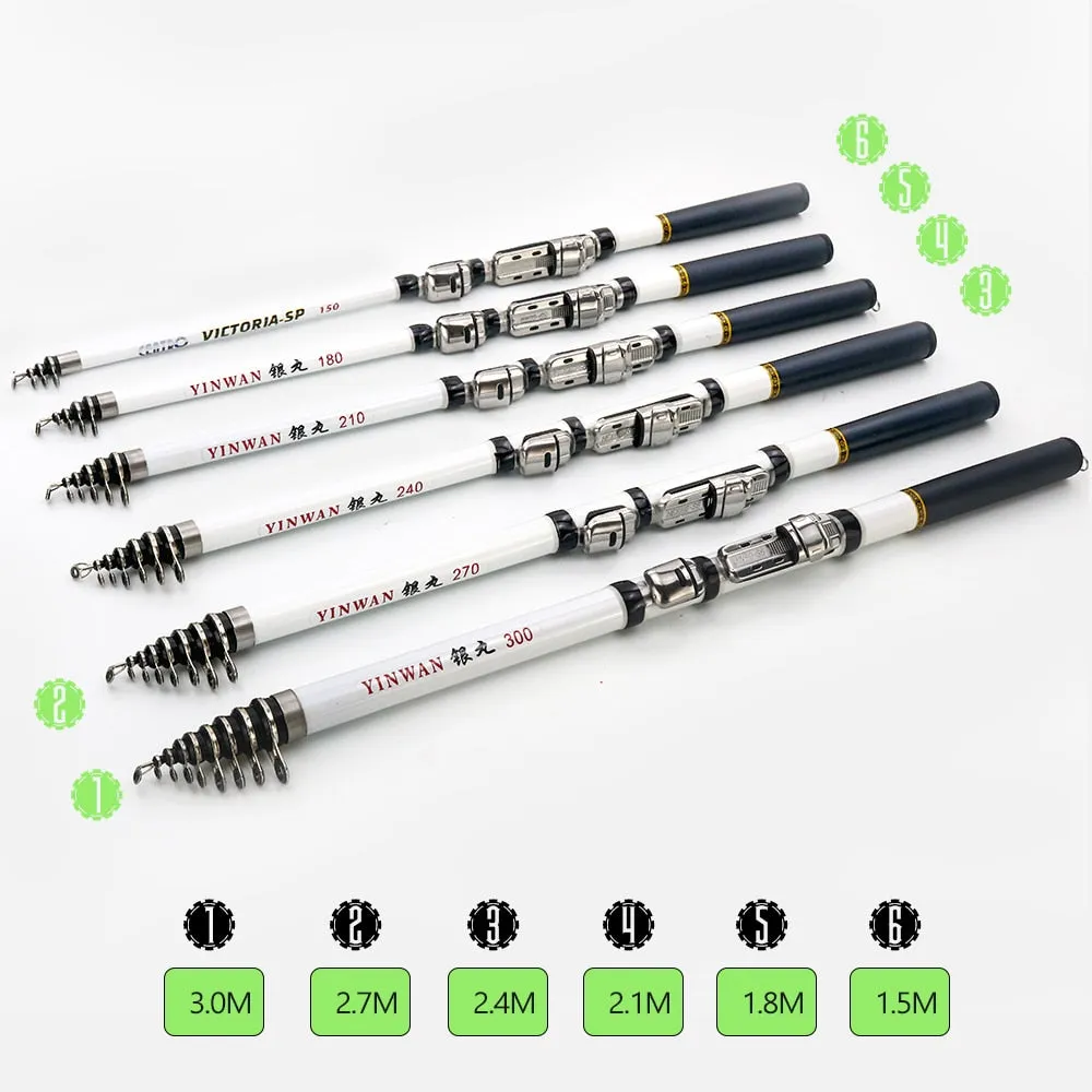 JOSBY Telescopic Rock Fishing Spinning Rod