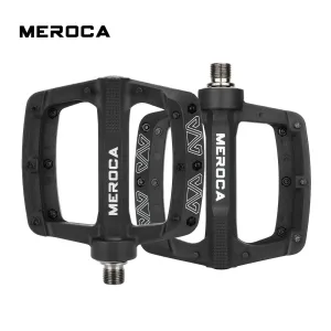 MEROCA 3-Bearing Bicycle Pedal Ultra-Light Nylon Fiber Mtb Pedal Widened Non-Slip Mountain Bike Pedal Cycling Accessories