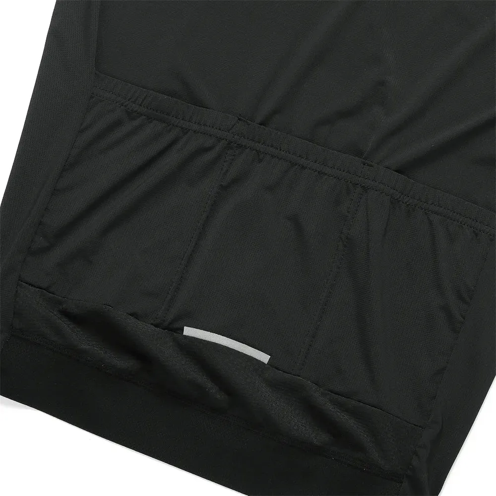 Reflective Jersey Spring Autumn Men's Cycling Jersey Long Sleeve Mtb Road Bike Shirt Breathable Seamless 3 Back Pockets