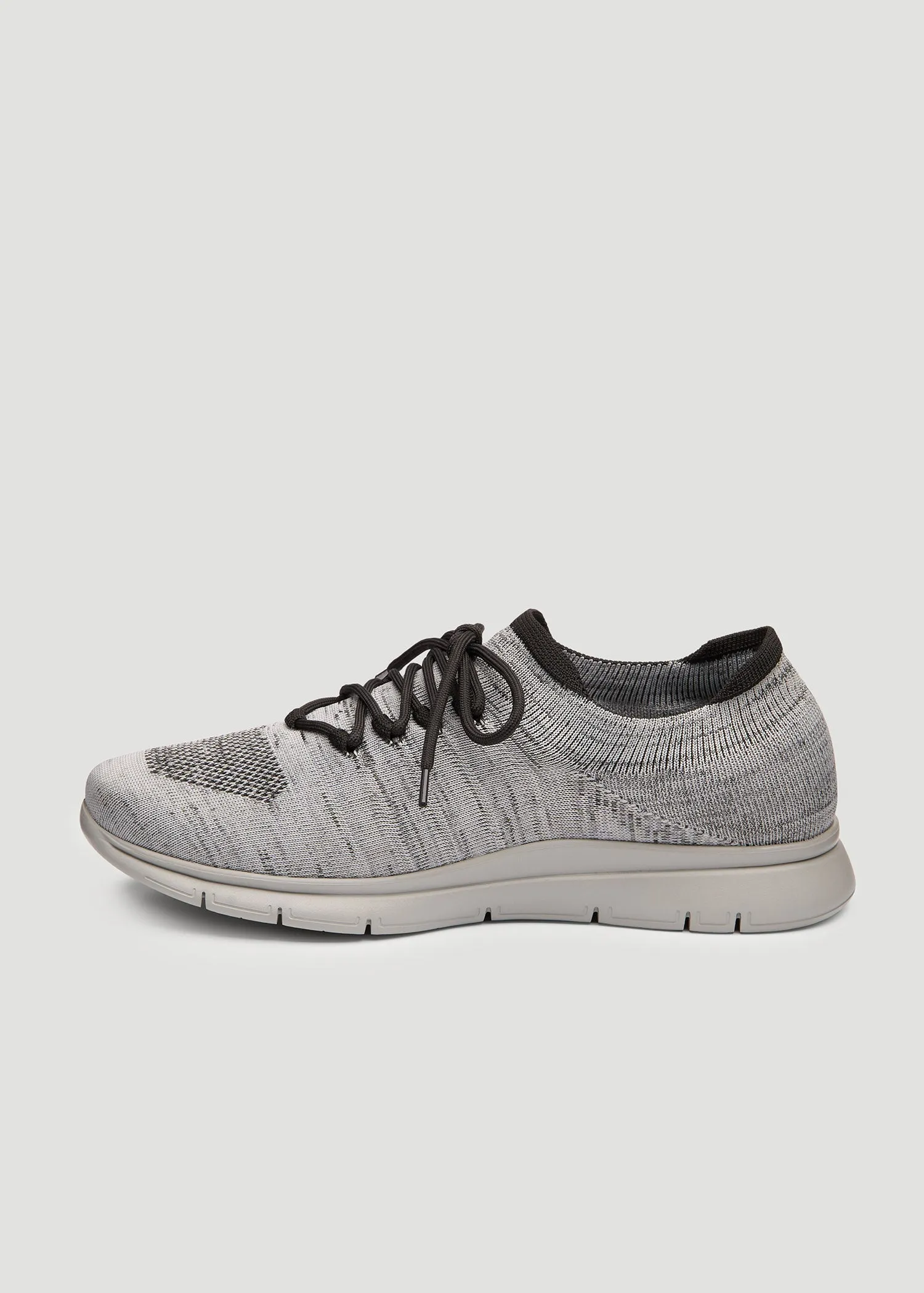 Tall Men's Knit Running Shoes in Grey Mix