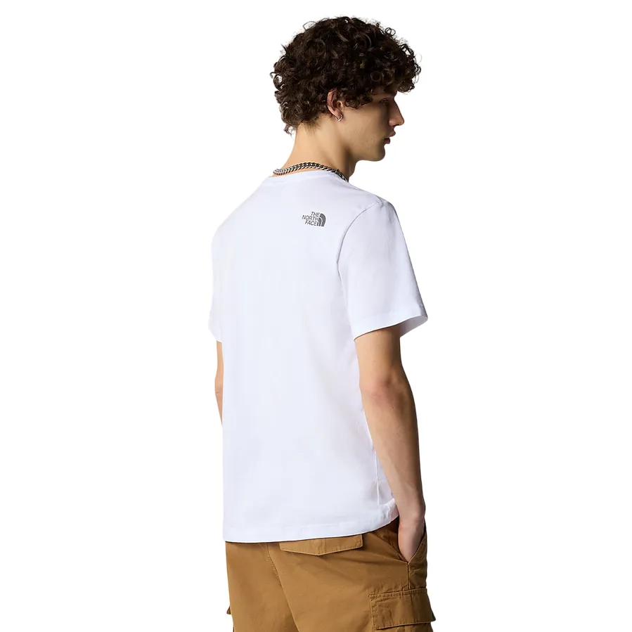 The North Face maglietta manica corta da uomo Mountain Line NF0A87NTFN41 bianco