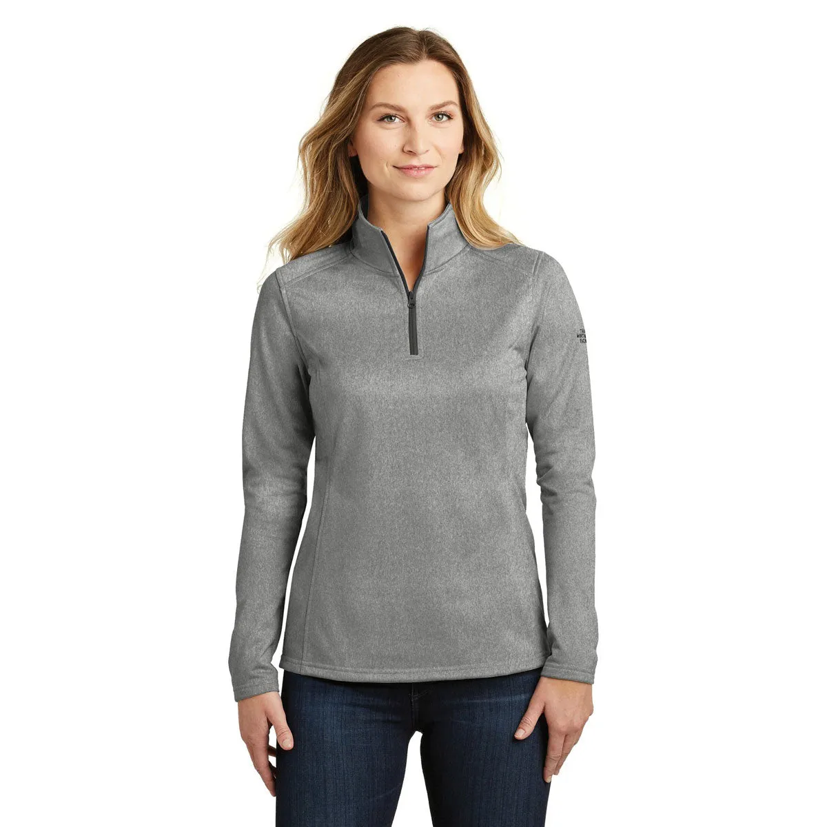 The North Face Women's Asphalt Grey Heather Tech 1/4-Zip Fleece