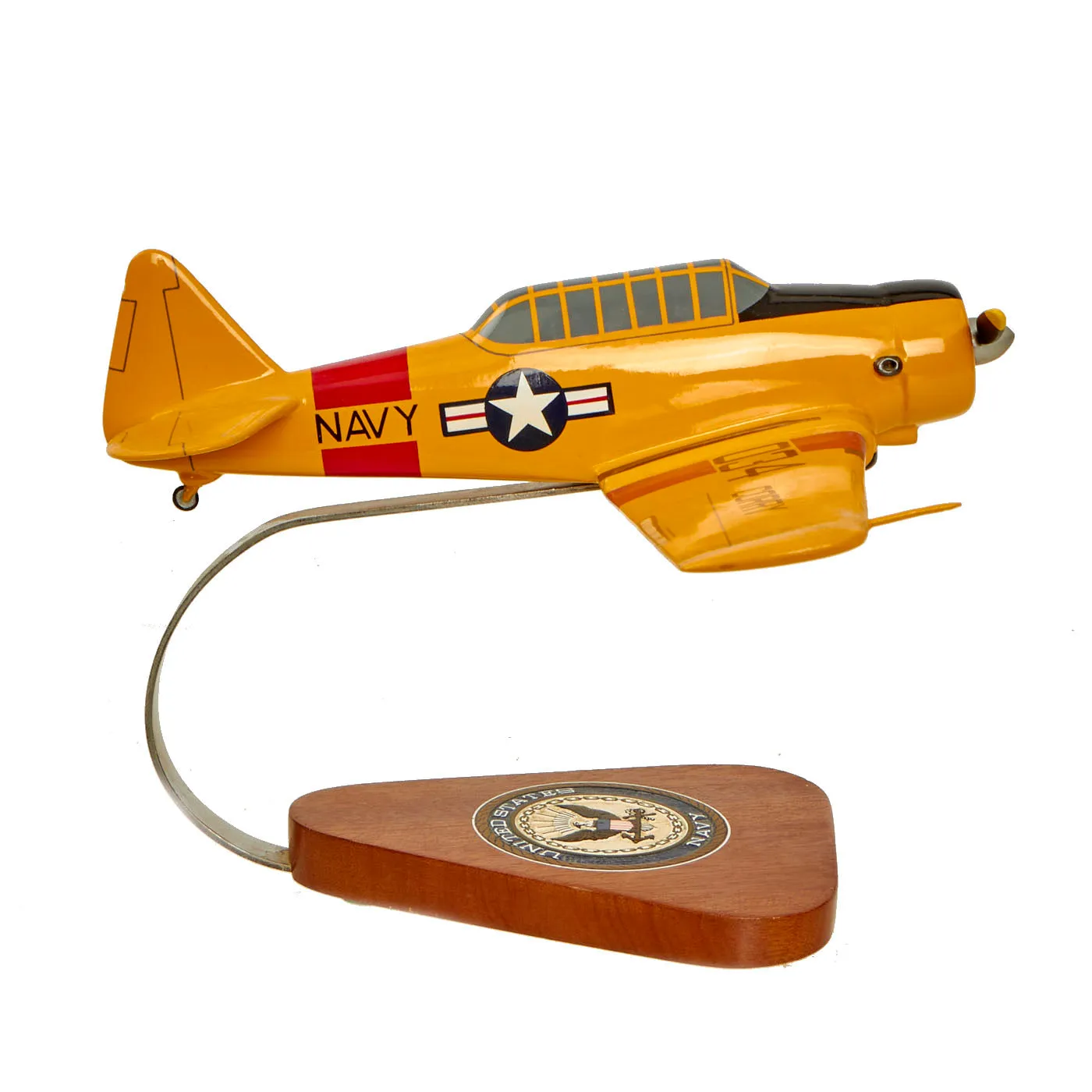 U.S. WWII Handcrafted Wood Aircraft Models of Japanese ZERO and T-6 Texan - 2 Items