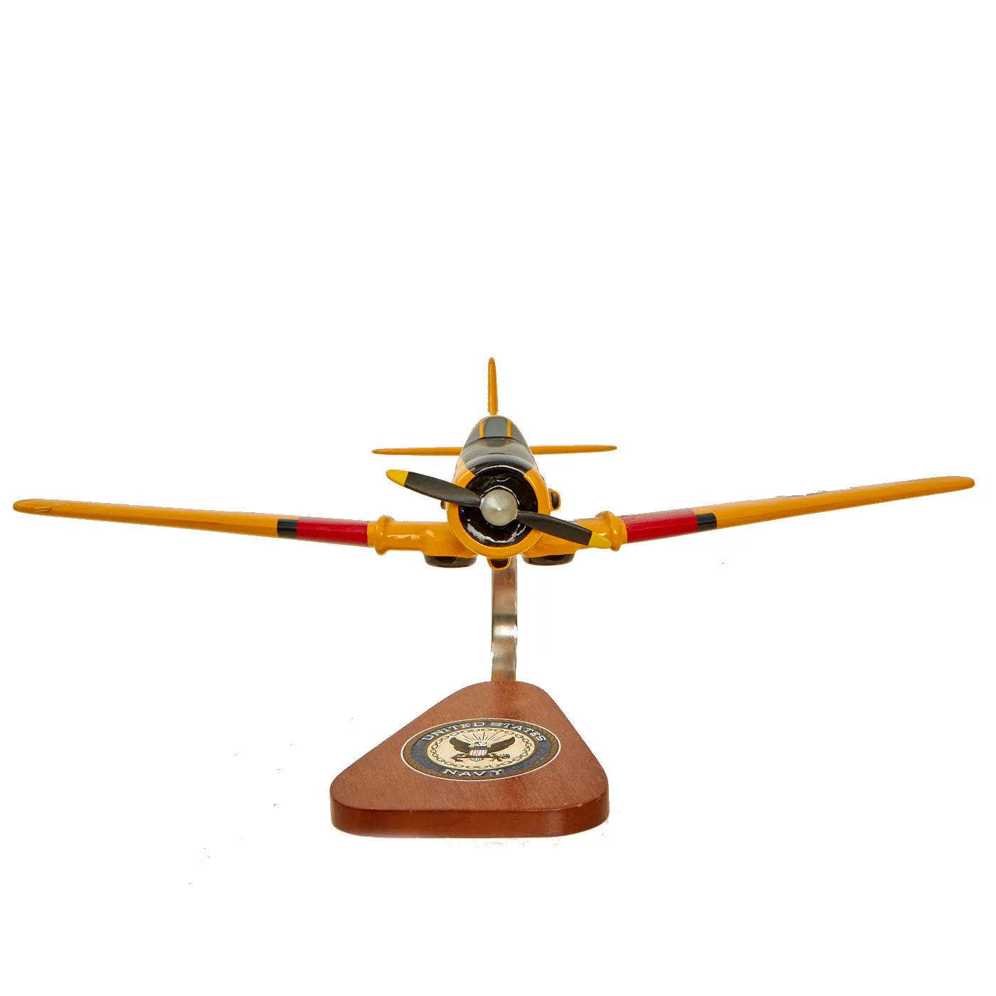 U.S. WWII Handcrafted Wood Aircraft Models of Japanese ZERO and T-6 Texan - 2 Items